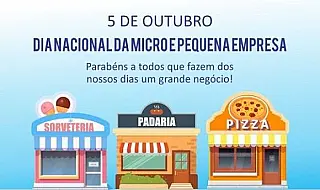O Dia Nacional da Micro e Pequena Empresa é celebrado em 05 de outubro