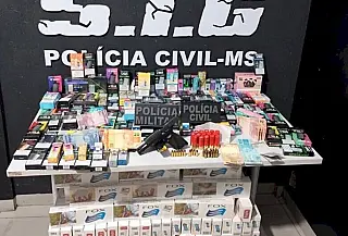 Polícia prende suspeito com pistola, munições e mais de 200 cigarros eletrônicos em Deodápolis