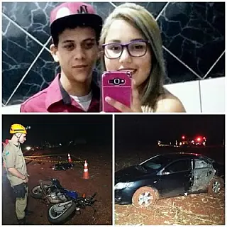 Casal morre em acidente de trânsito envolvendo carro e motocicleta
