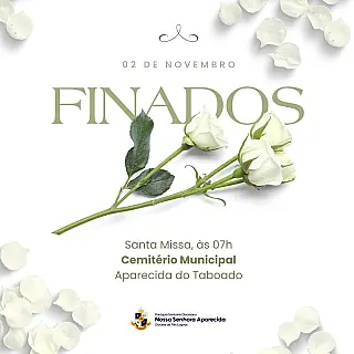 Missa de Finados será realizada no dia 2 de novembro em Aparecida do Taboado