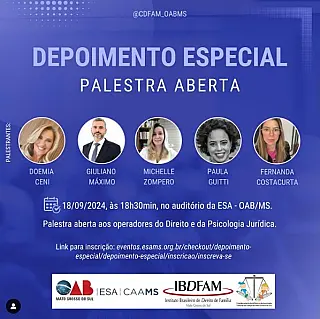 Palestra "Depoimento Especial" explora aspectos jurídicos e psicológicos