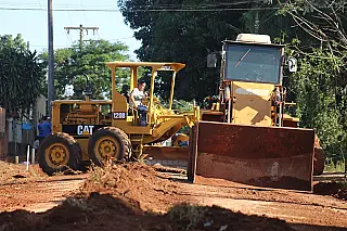 Prefeitura realizou ato de início de obras de asfalto na Rua Lauro Muller e no Sol Nascente