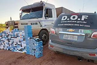 Carreta com mais de R$ 1 milhão em produtos ilegais é apreendida na MS-380