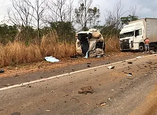 Acidente envolvendo caminhoneiro sul-mato-grossense deixa dois mortos.