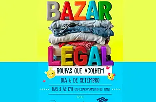 Bazar reúne peças de roupa doadas pela Receita e tem itens a R$ 30 em MS