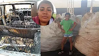 Carro usado para ajudar na coleta de papelão em Paranaíba é incendiado