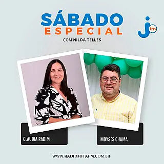 Entrevistas exclusivas na jota FM: Moisés Chama e Claudia Padim ao vivo