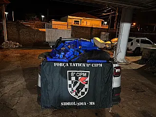 Força Tática apreende 1,3 tonelada de maconha após perseguição em Sidrolândia