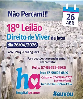 18º Leilão Direito de Viver em abril