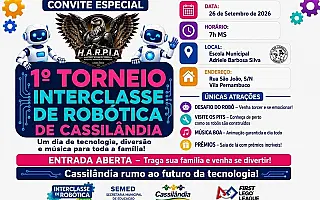 Cassilândia terá 1º Torneio Interclasse de Robótica em setembro.