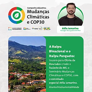 Seminário sobre Mudanças Climáticas e COP30 será realizado em Glória de Dourados