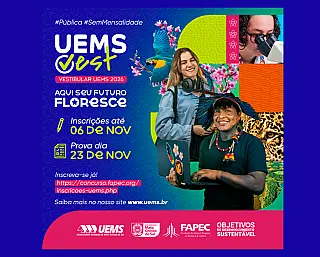 UEMS abre inscrições para Vestibular 2026 com 871 vagas