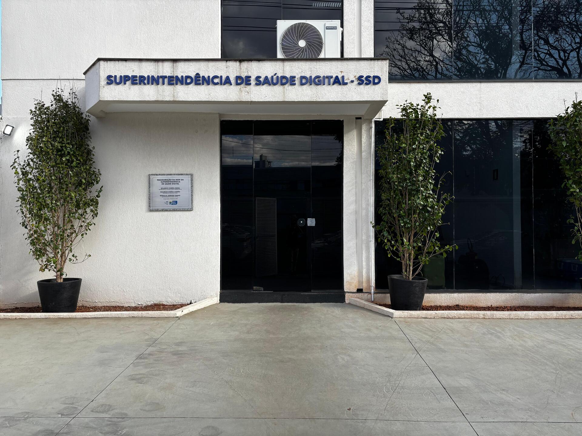 Fachada da sede da Superintendência de Saúde Digital | Foto: Mateus Adriano/Jota FM