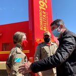 Riedel visitou as obras do Corpo de Bombeiros do município